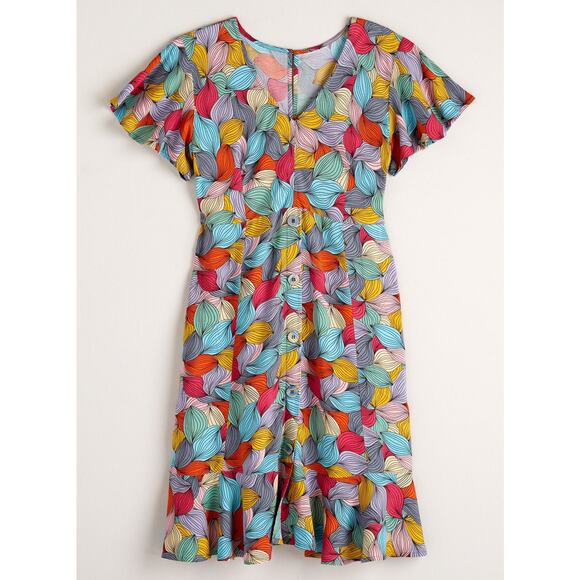 PARSELY & SAGE Flutter Leaves Dress Mulit-color Size XL = 18–20 - Picture 2 of 16